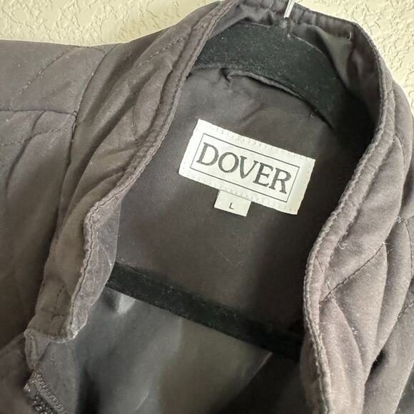 Dover Black Quilted Vest L Womens‎ Snap Zip Front Sleeveless Puffer - Picture 2 of 4